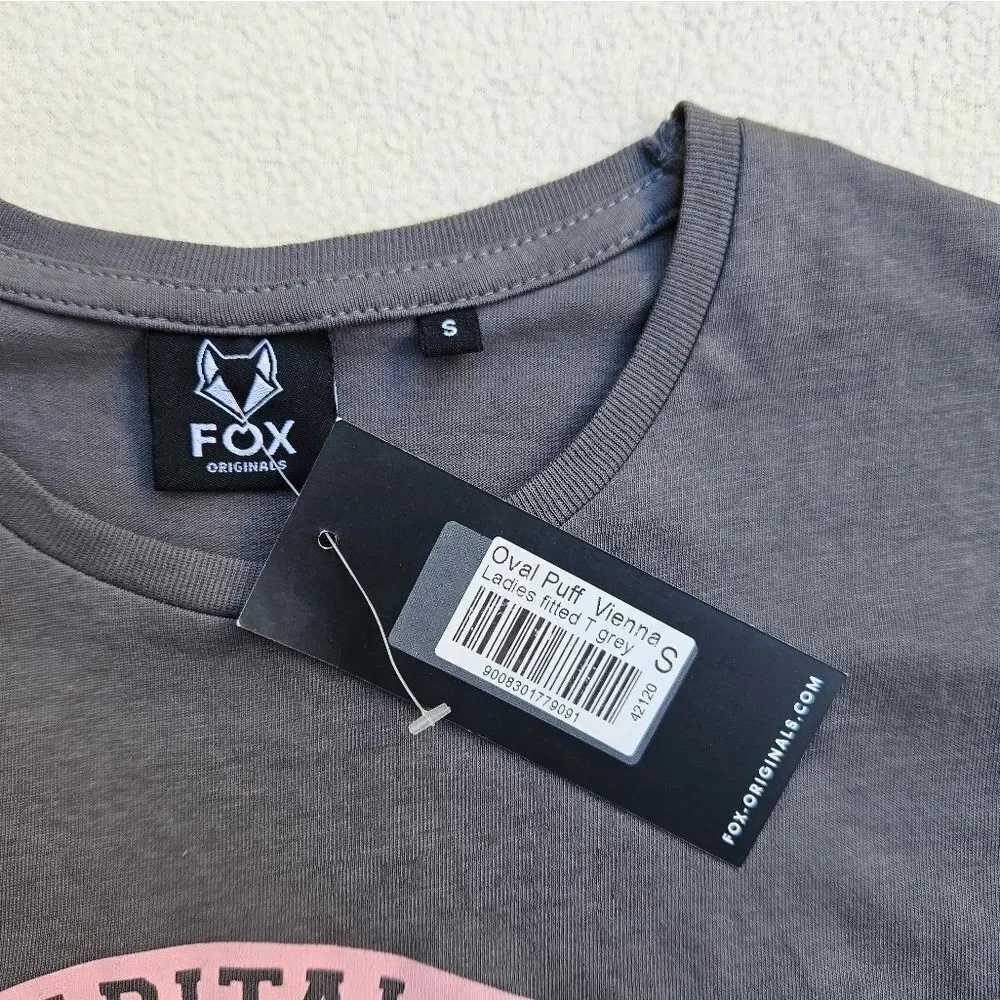 Fox Gray Vienna Graphic T-Shirt Size S - Picture 8 of 10